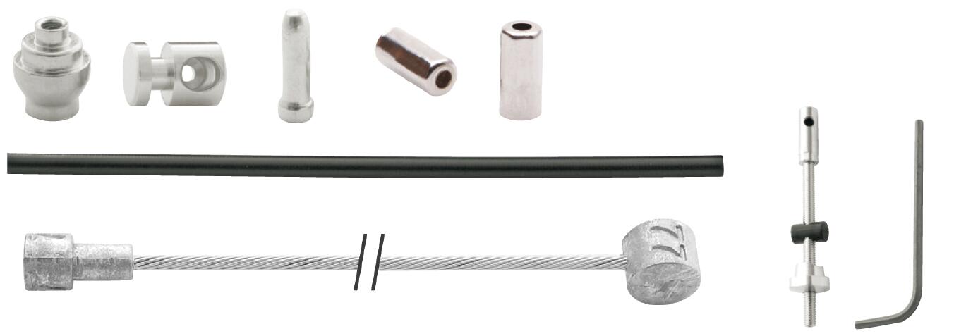Elvedes Kabelset Trommelrem 1.70M 2.35M Roestvrij Staal Zwart 4/4