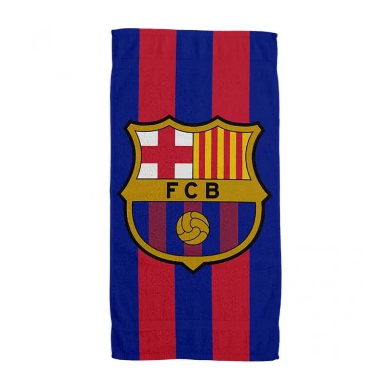A Barça klasszikus, pamut, címeres törölközője