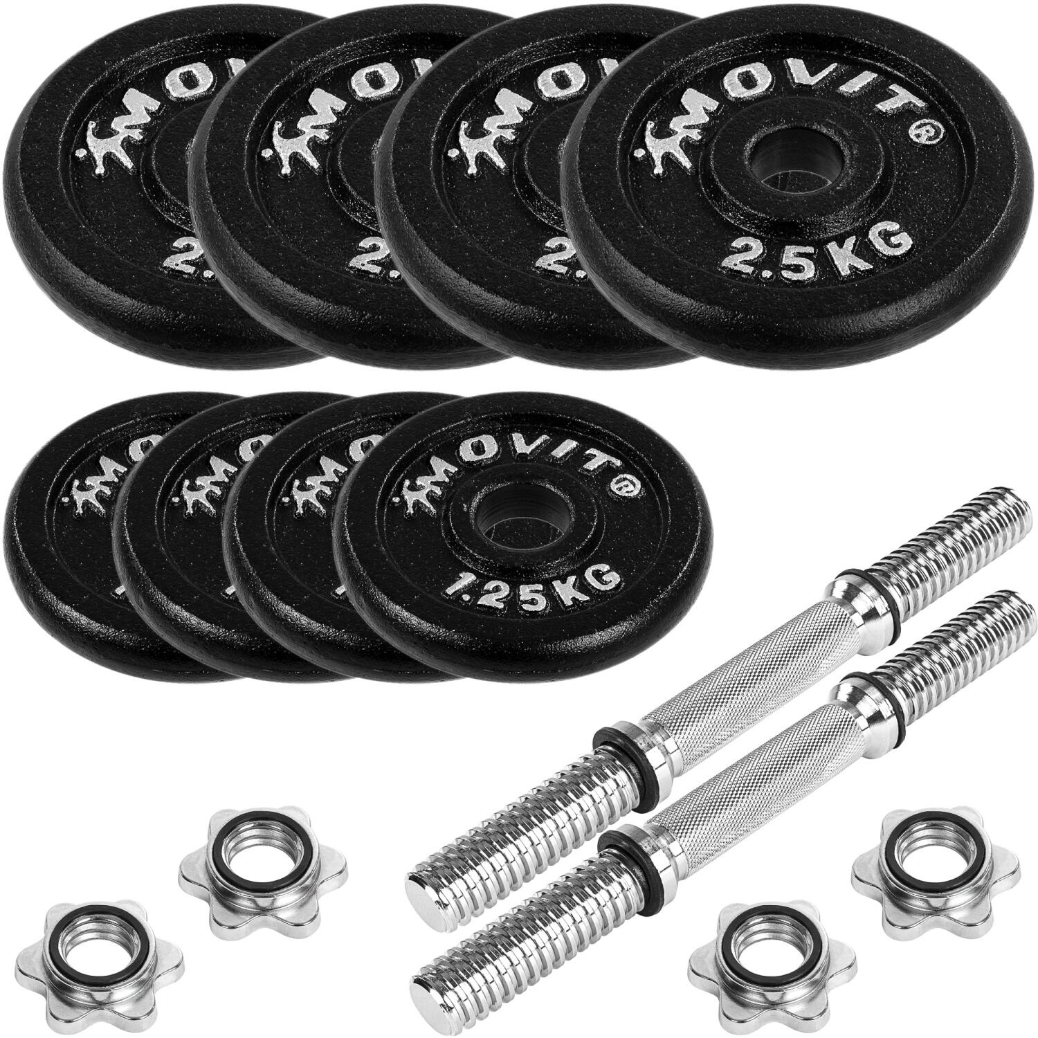 Haltères courts 2x10kg 2/7
