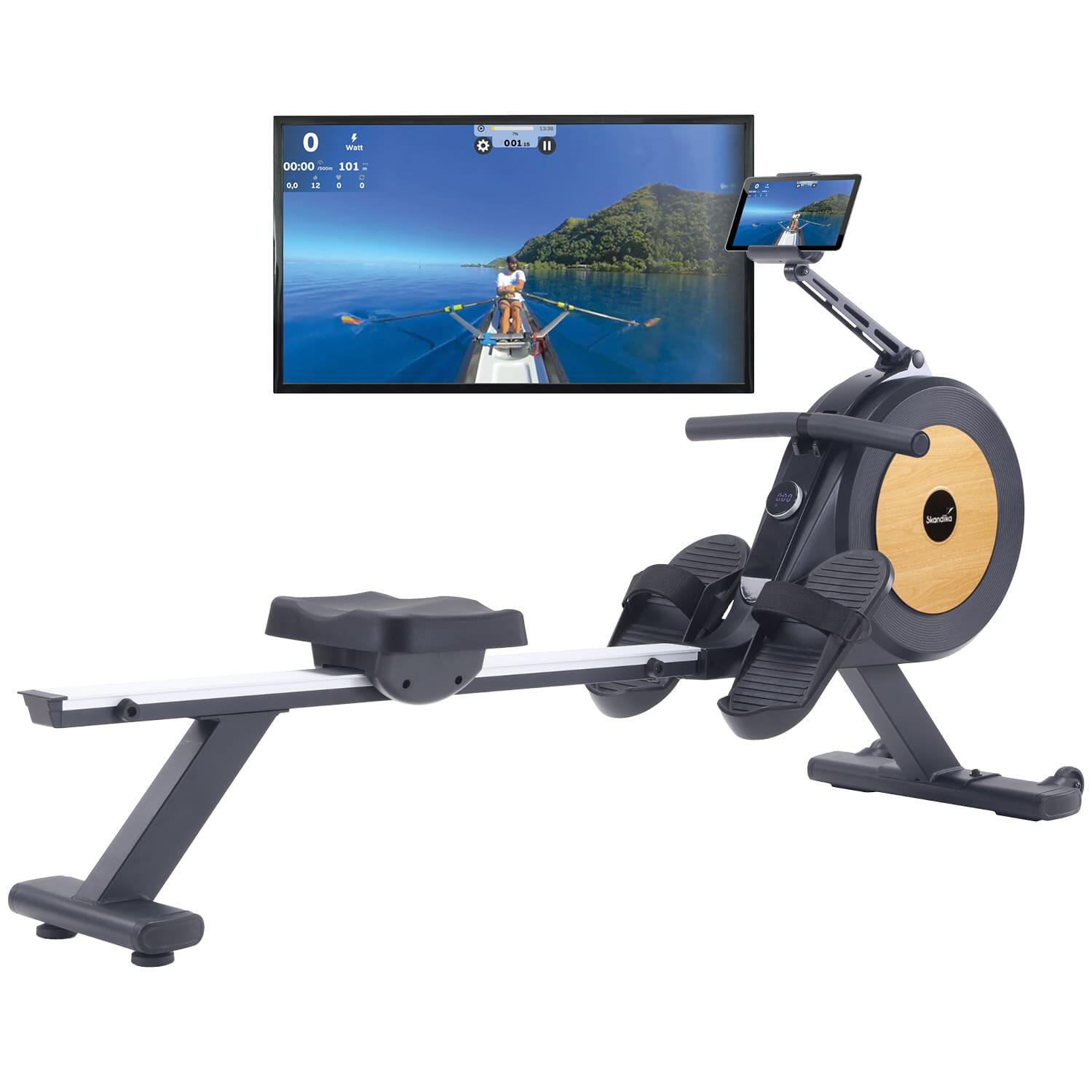 Skandika - Rameur Connecté Autoalimenté Njord P6-g - 32 Niveaux De Résistance - Max 135 Kg - Rameur - Marron - Taille Unique - Decathlon