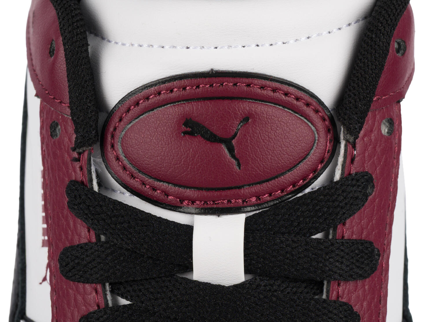 Męskie buty sportowe sneakersy skórzane biało bordowe PUMA CA PRO SPORT LTH 7/7