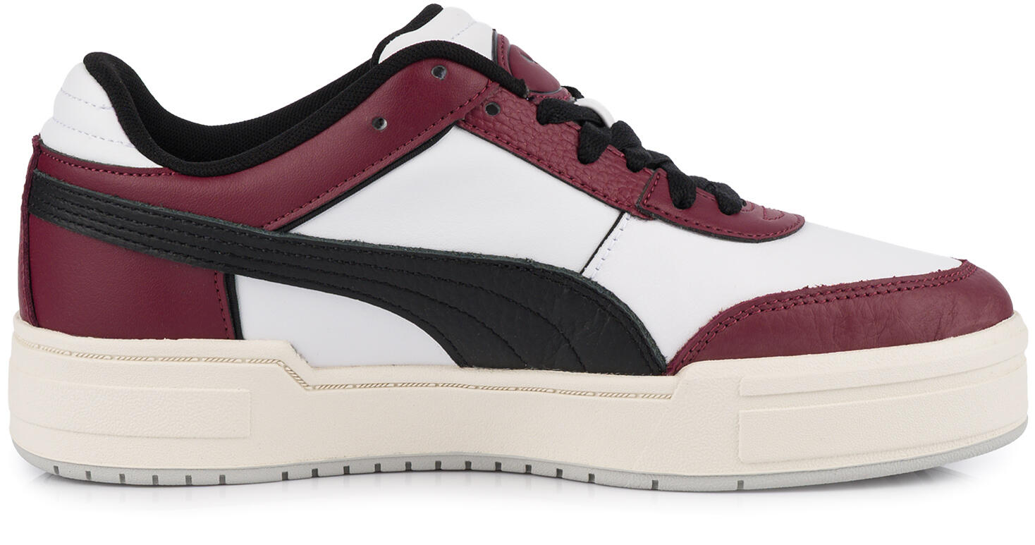 Męskie buty sportowe sneakersy skórzane biało bordowe PUMA CA PRO SPORT LTH 3/7
