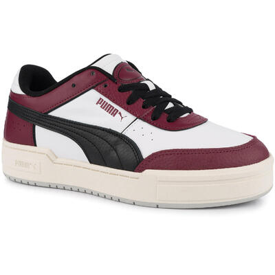 Męskie buty sportowe sneakersy skórzane biało bordowe PUMA CA PRO SPORT LTH
