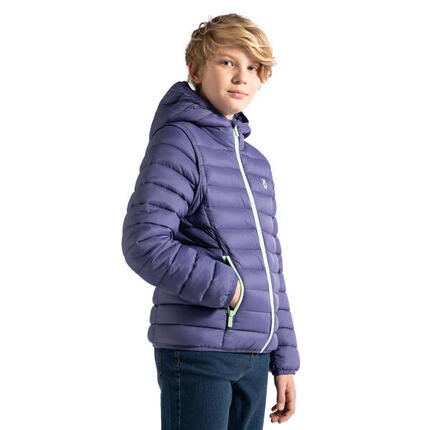 Kinderjas met bodywarmer 2-in-1 voor trekking WL5 blauw