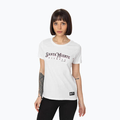 Pitbull santa muerte rose dames-t-shirt