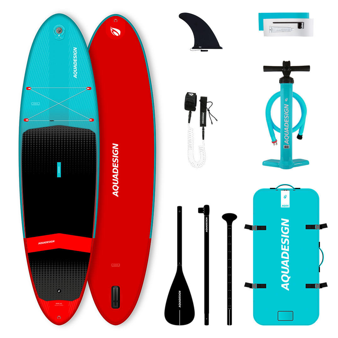 AQUADESIGN Pack de Paddle Surf Hinchable (hasta 150 kg) – Kendo 10'6
