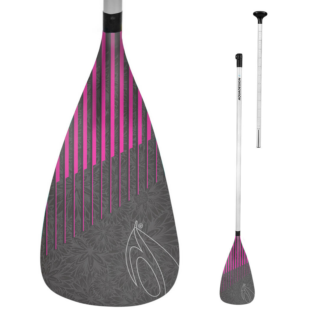 AQUADESIGN Verstellbares SUP-Paddel, 2-teilig (160–220 cm) – Instinct Rosa