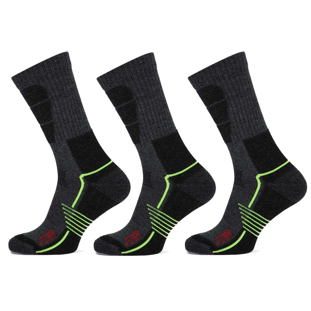 STAPP STAPP Wandelsokken Active Outdoor Bamboe Donkergrijs 3-pack