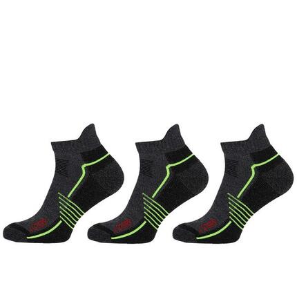 Chaussettes de randonnée Sneaker Active Outdoor en bambou - Lot de 3 - Gris fonc