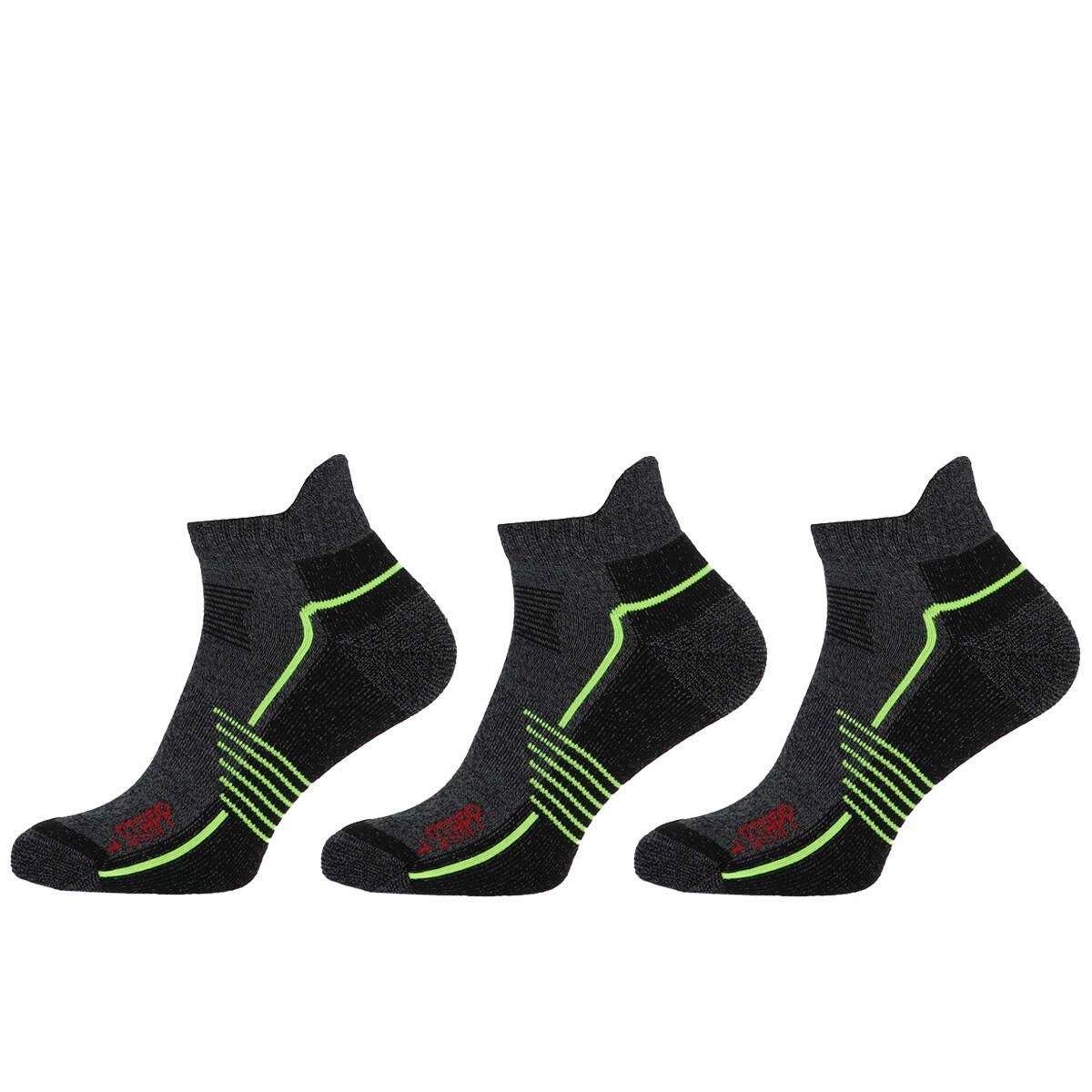 Stapp - Lot De 3 Paires De Chaussettes De Randonnée En Bambou Sneaker - Chaussettes - Gris - 35/38 - Decathlon