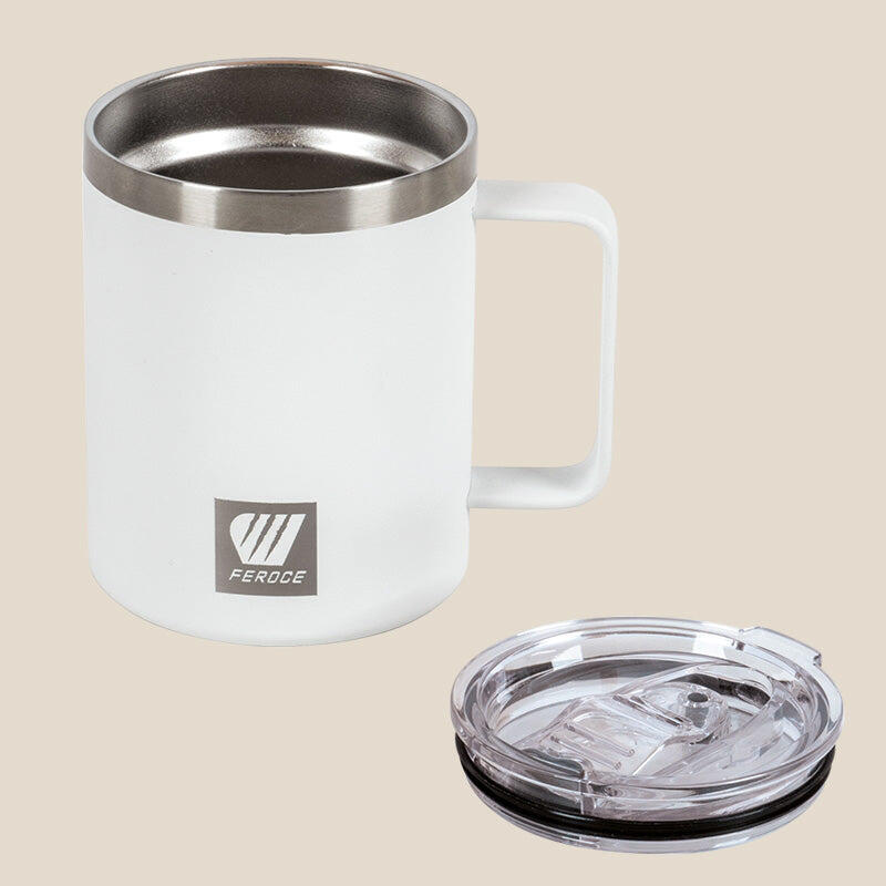 Taza isotérmica 300 ml - Blanca 3/4