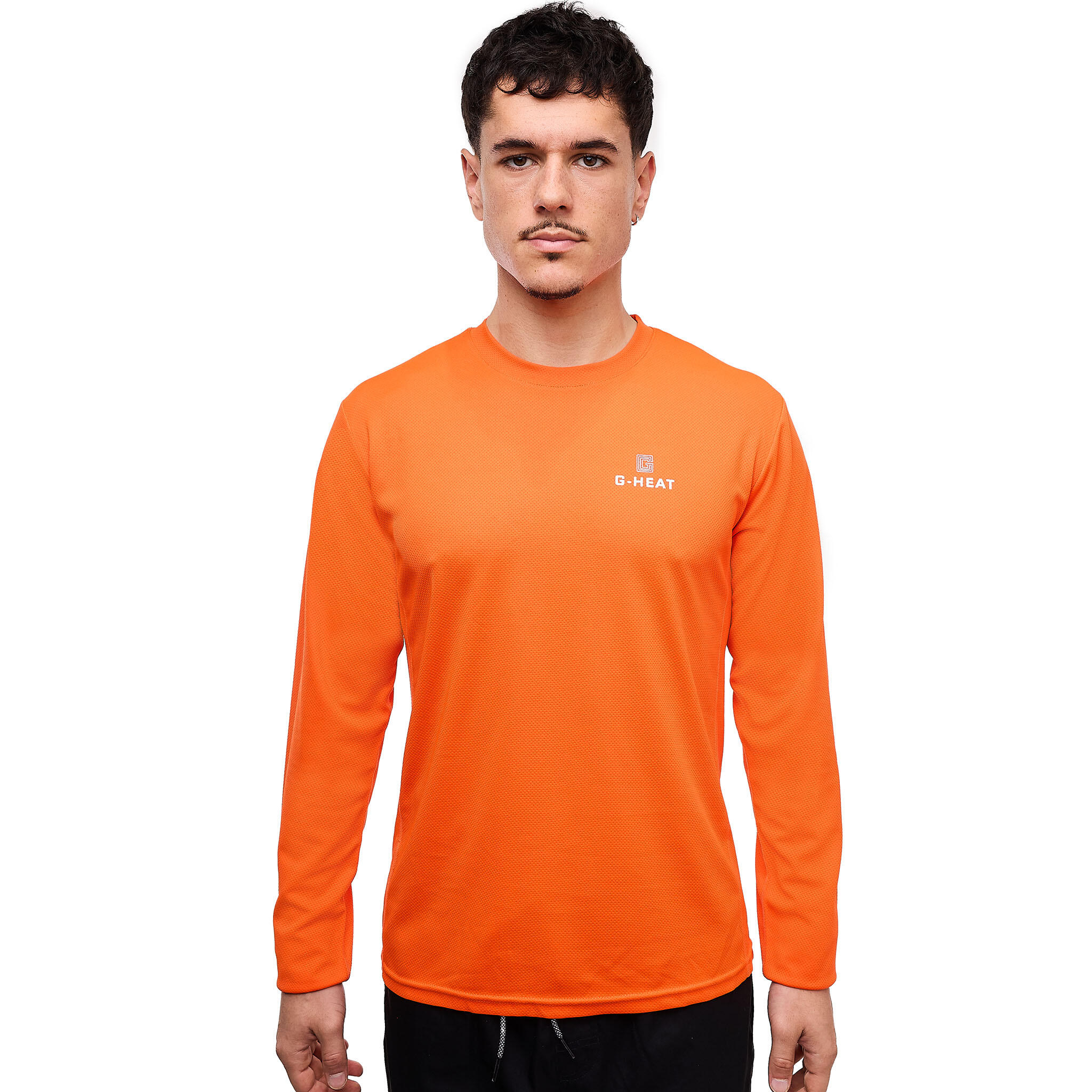 G-heat - T-shirt Rafraichissant Manches Longues Anti Uv - T-shirt Anti-uv - Orange - 36 Xs - Decathlon