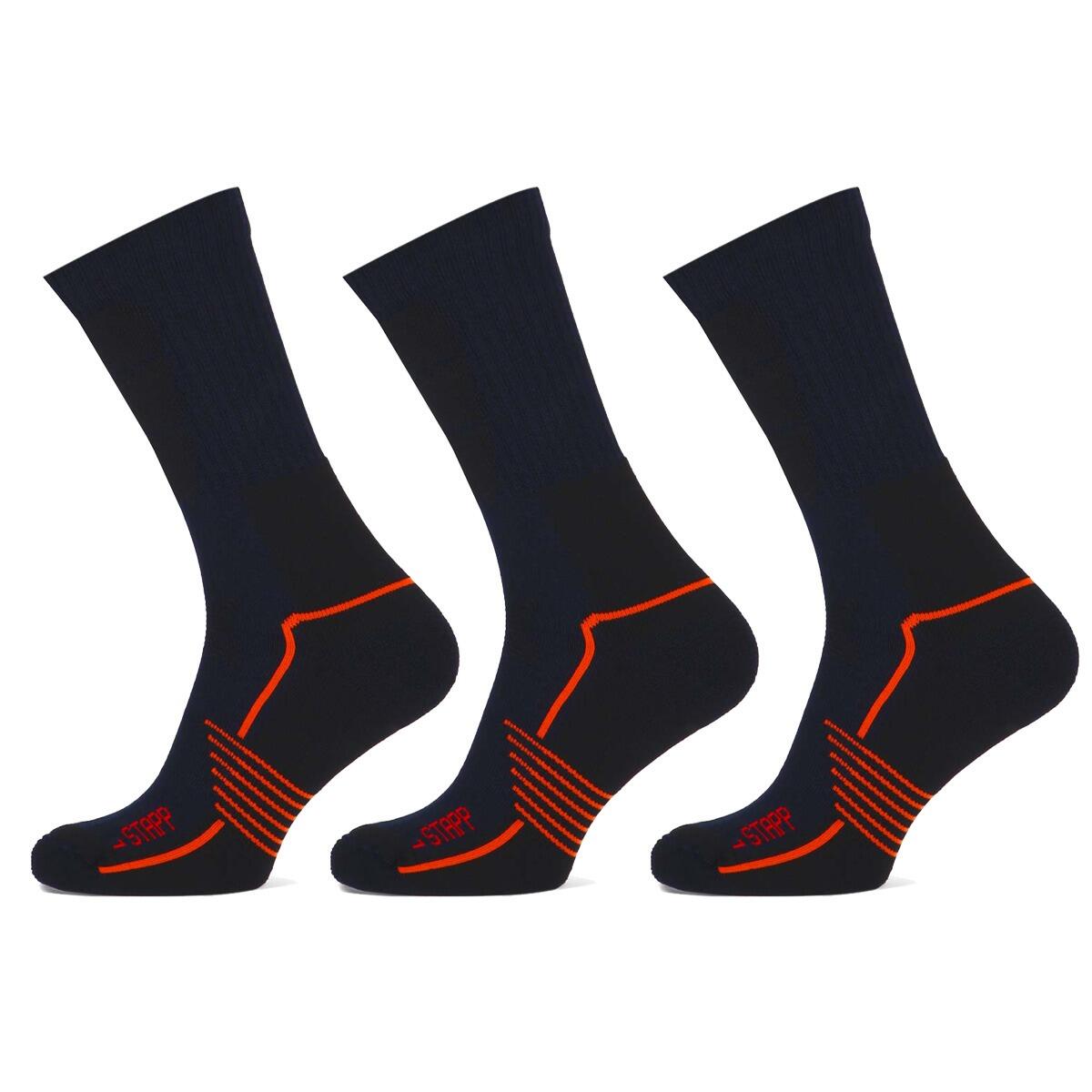 Stapp - Lot De 3 Paires De Chaussettes De Randonnée En Bambou Active Outdoor - Chaussettes - Bleu - 47/50 - Decathlon