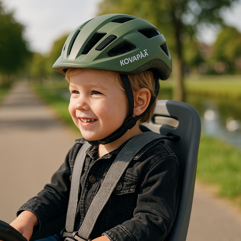 Køvapää Lappi Fietshelm Kind Met Gemakkelijke Opberghoes 2/5