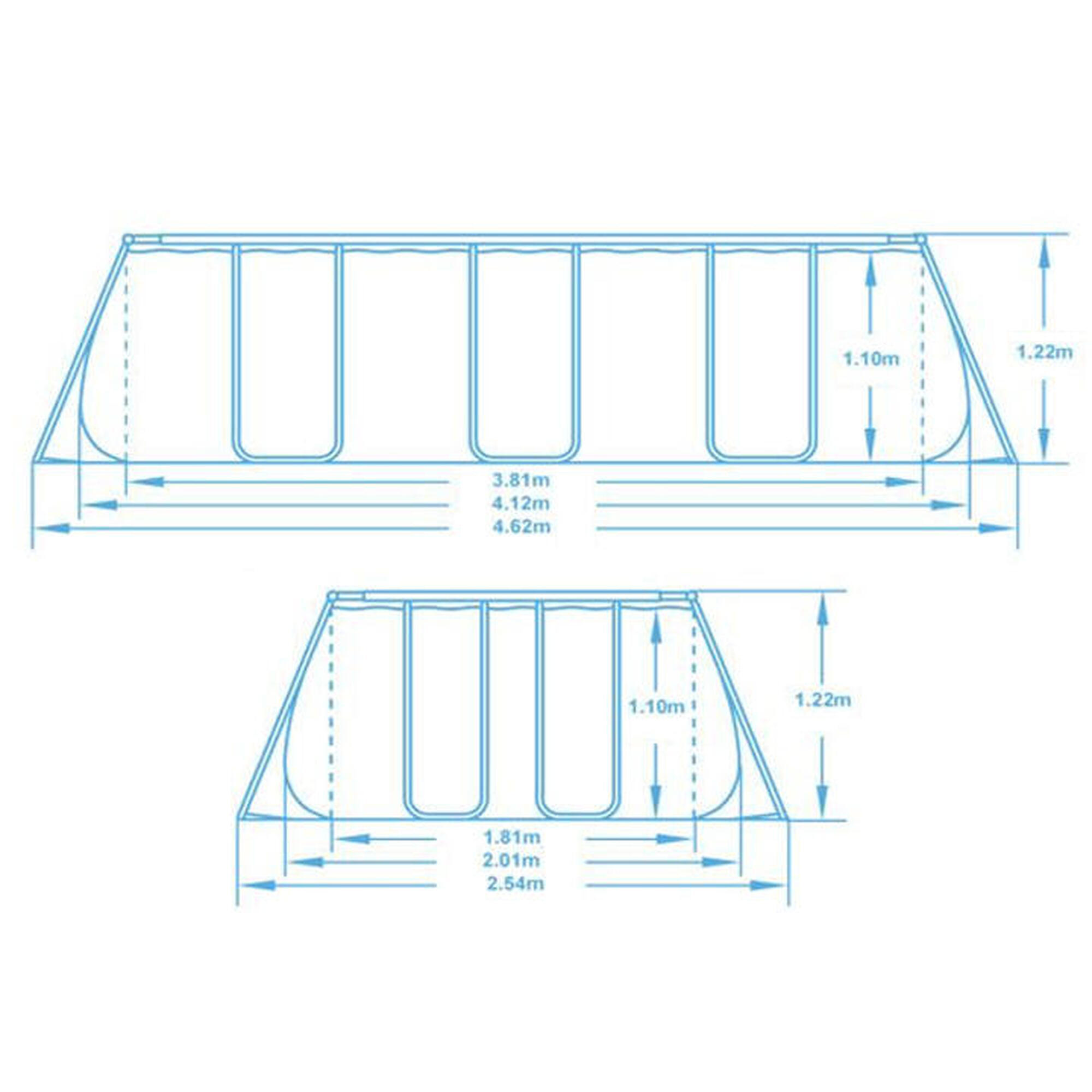 Basen stelażowy ogrodowy 412x201x122 cm zestaw 18w1 Bestway 56456N
