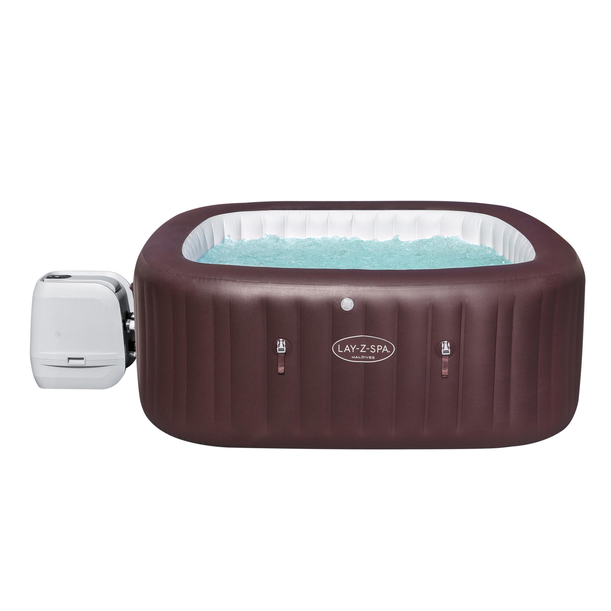 Bestway - Bestway Spa Gonflable Carré Maldives Hydrojet Pro 5-7 Personnes - Spa - Blanc|gris|marron - Taille Unique - Decathlon