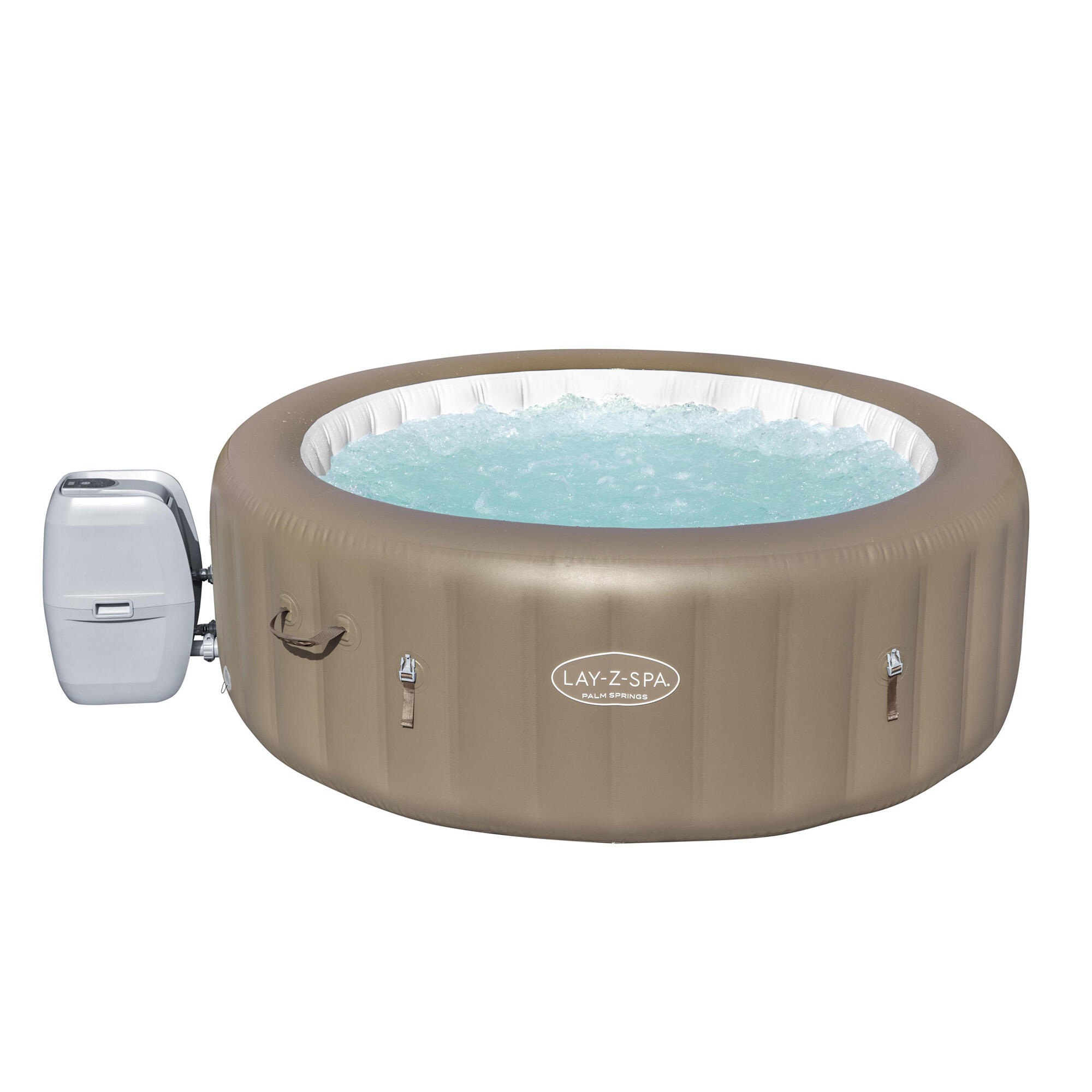 Bestway - Bestway Spa Gonflable Rond Lay-z-spa Palm Springs Airjet 4 - 6 Personnes - Spa - Beige|blanc|gris - Taille Unique - Decathlon