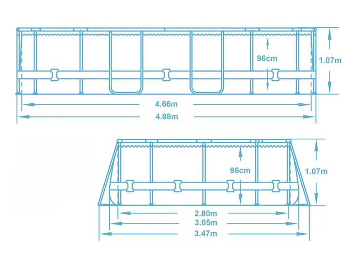 Erwachsene Schwimmen Pool 12-in-1 - Stahlrahmenpool grau 5/5