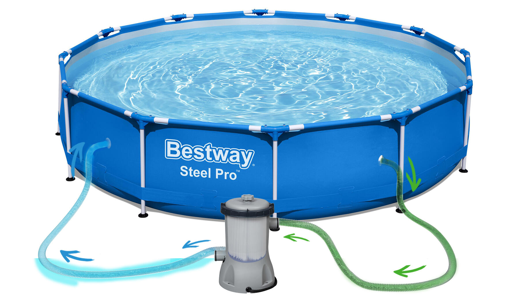Basen ogrodowy stelażowy 366x76cm Bestway zestaw 16w1 6/7