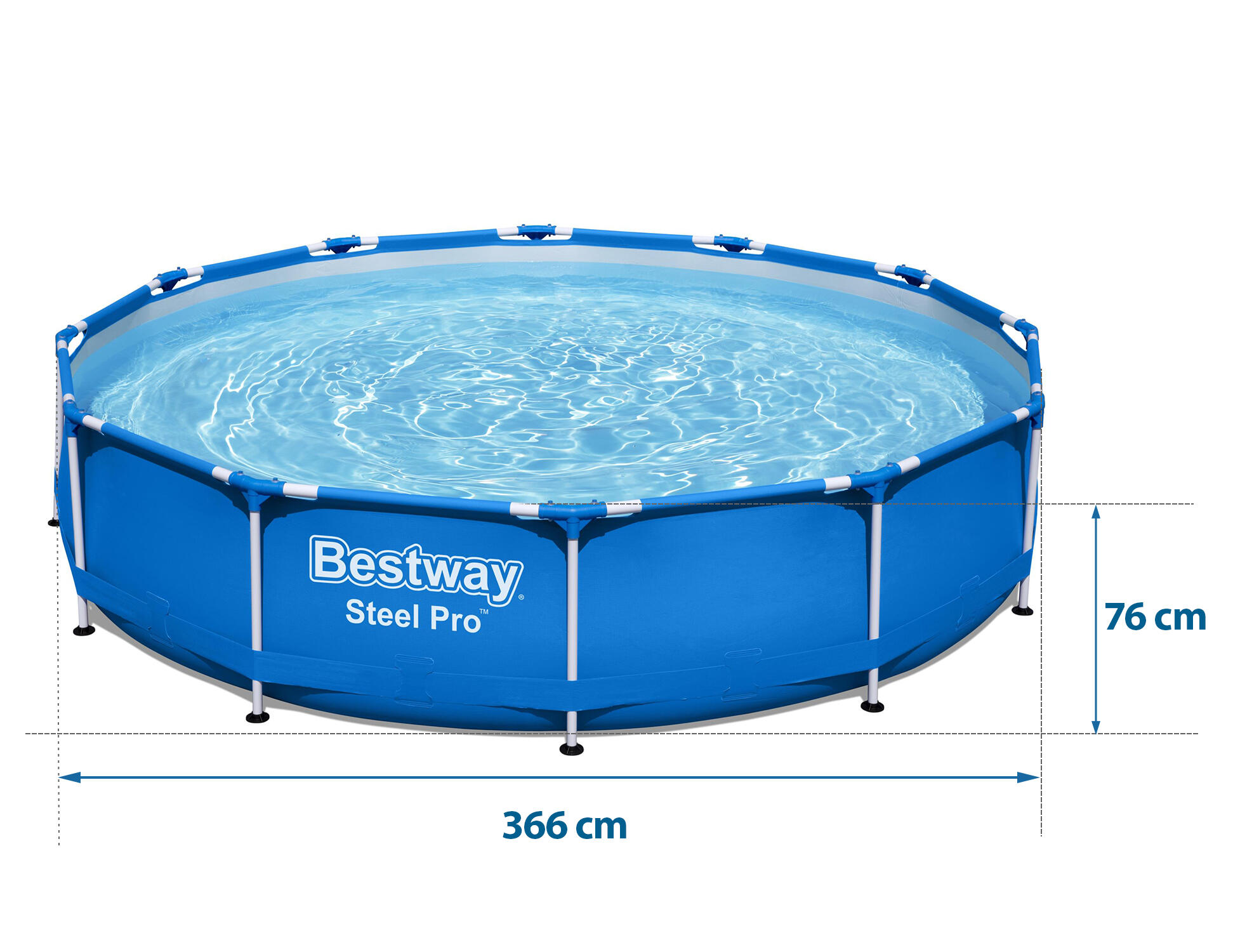 Basen ogrodowy stelażowy 366x76cm Bestway zestaw 16w1 7/7