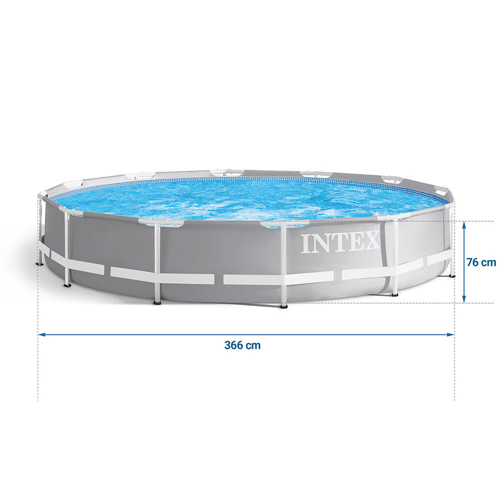 Piscine nuoto Intex 366 x 76 cm, Grigio 5/6