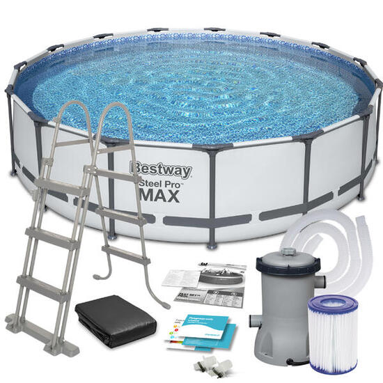 Steel Pro MAX Piscine ronde hors sol 457x107Cm Bestway