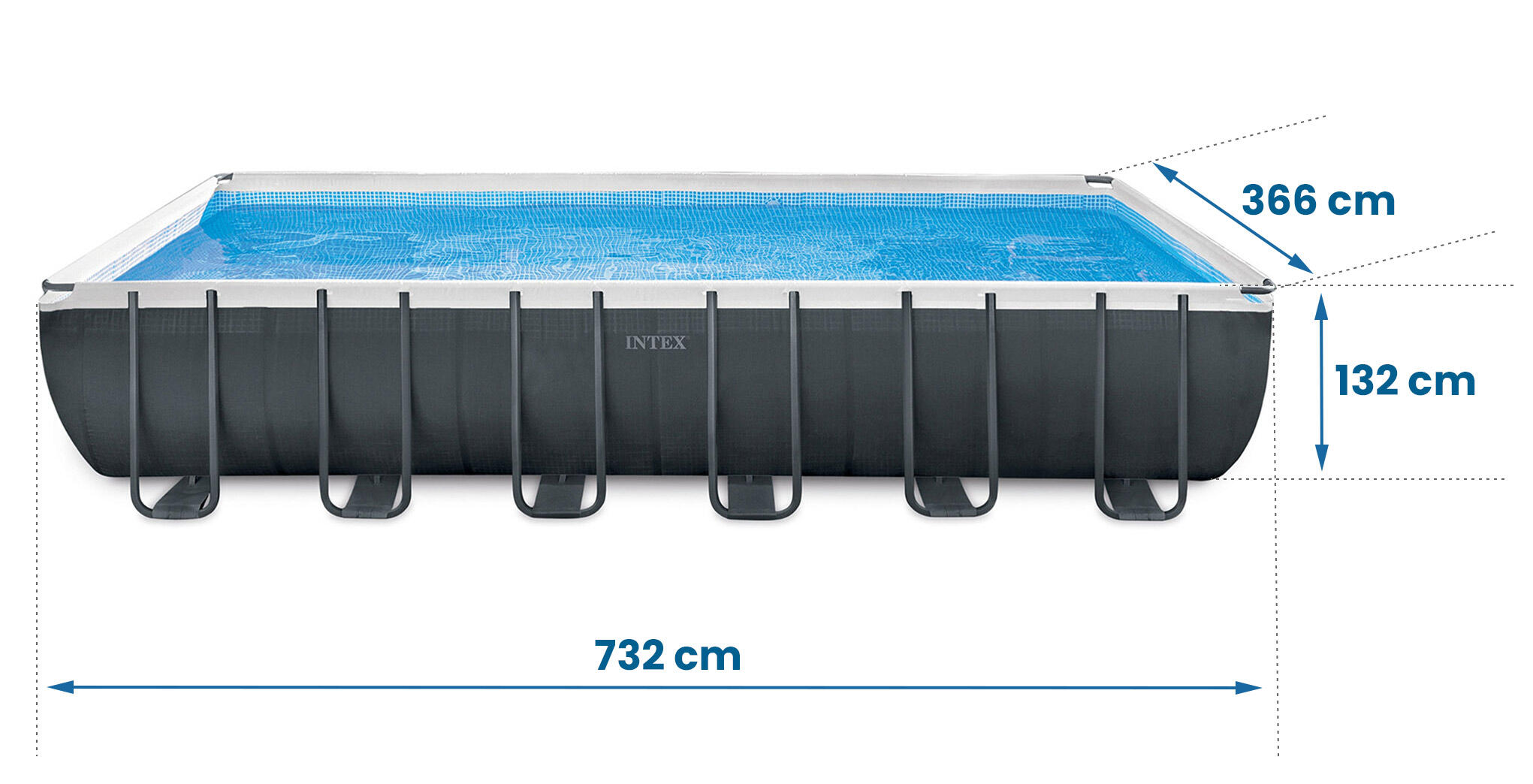 Basen ogrodowy stelażowy 732 x 366 x 132 cm zestaw 17w1 Intex 26364 5/5