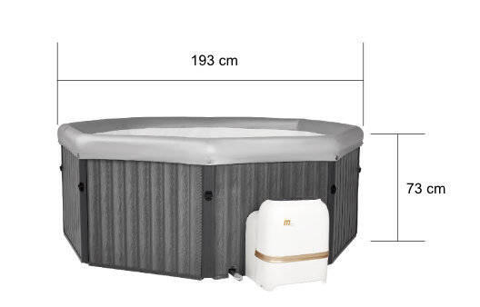 MSpa - Vasca idromassaggio rigida quadrato Tuscany 4–6 persone 3/7