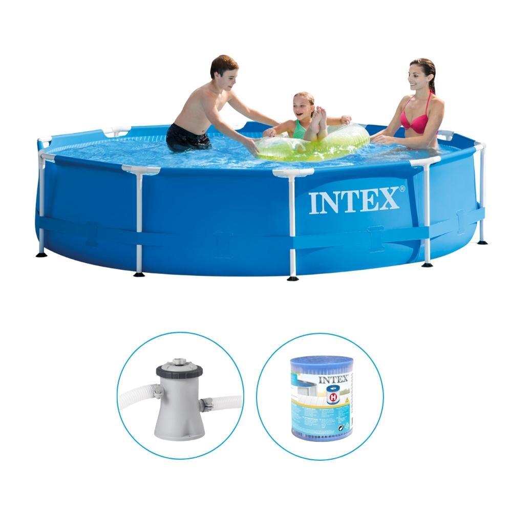 Intex - Piscine Natation - Metal Frame Bleu - Piscine - Blanc|bleu - Taille Unique - Decathlon