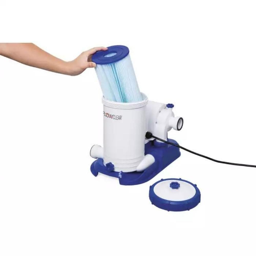 Bestway Pompe de filtration à cartouche 9463 L/h pour piscine hors sol 5/7