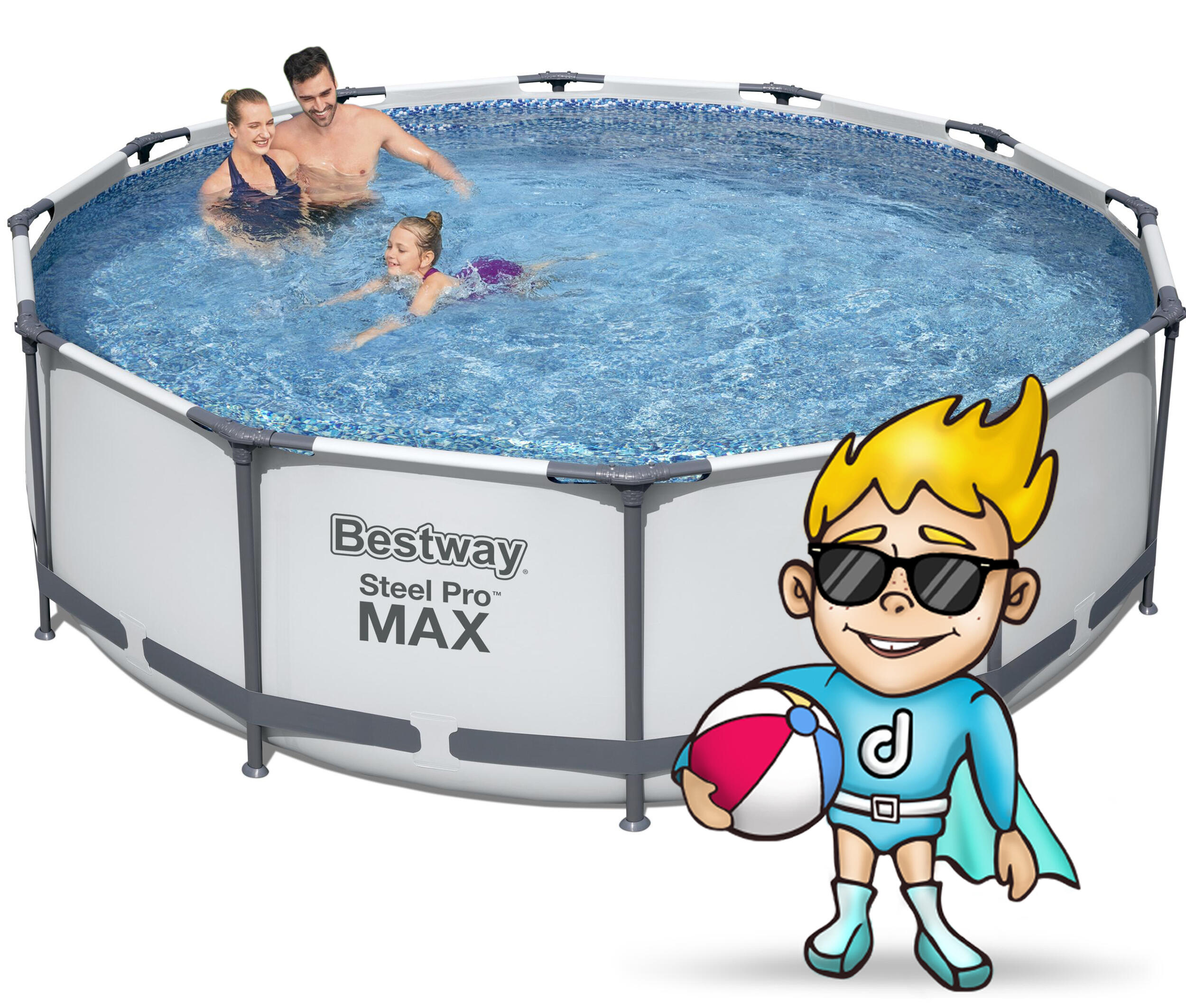 Bestway Steel Pro Max zwembad set rond Ø 366 x 100 cm 2/6