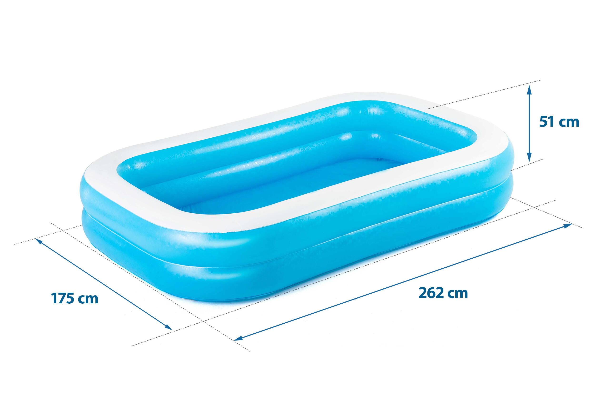 Basen dmuchany rodzinny 262 x 175 x 51 cm z pokrywą Bestway 54006 5/5