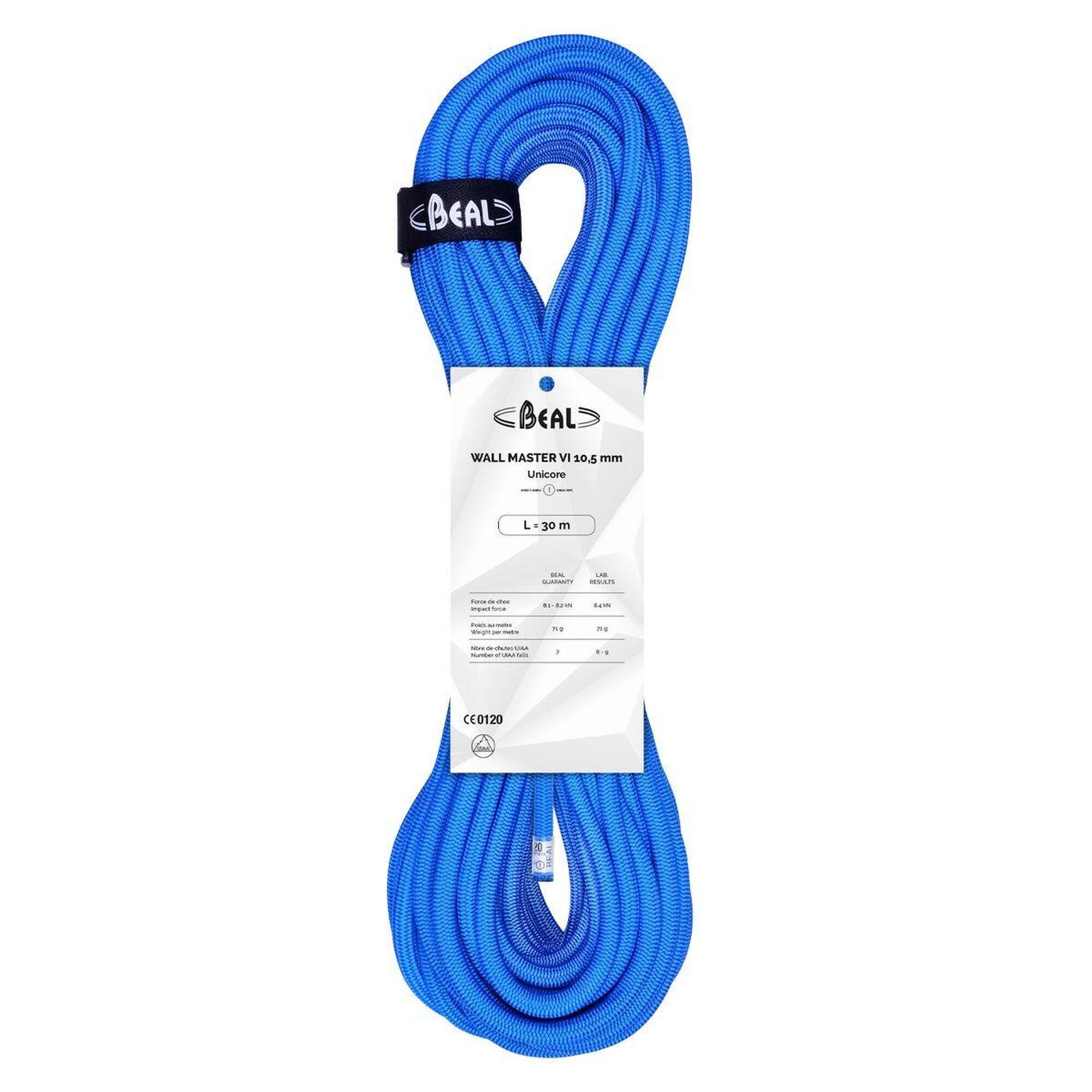 Lina Wspinaczkowa Beal Wall Master Unicore 10,5Mm 30M Niebieska