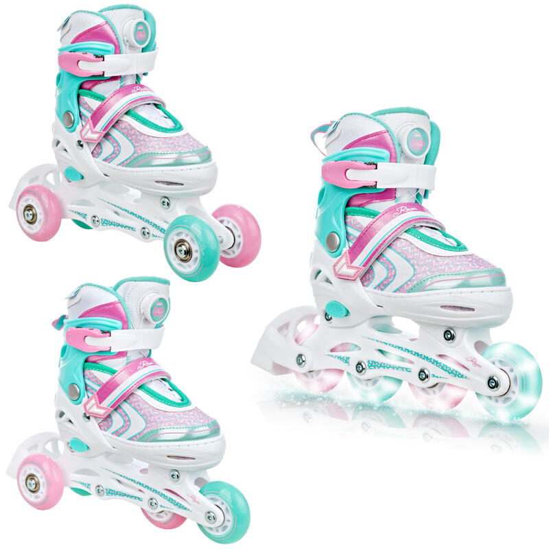 Verstelbare rolschaatsen 3in1 Lia PLUS Lichtgevende LED wielen