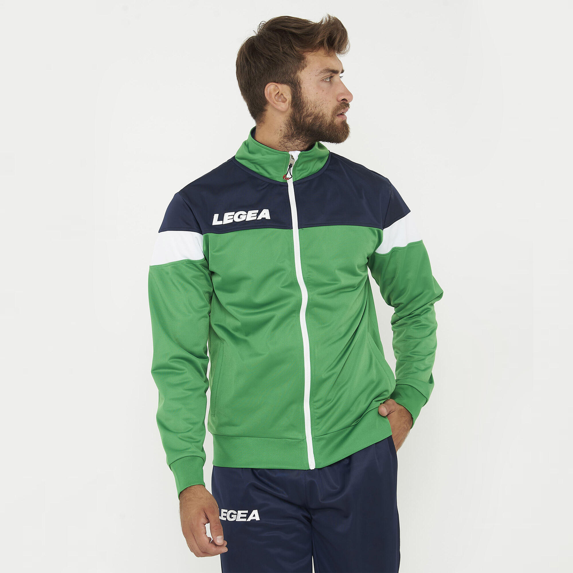 LEGEA Sportjas Bolivia groen -blauw