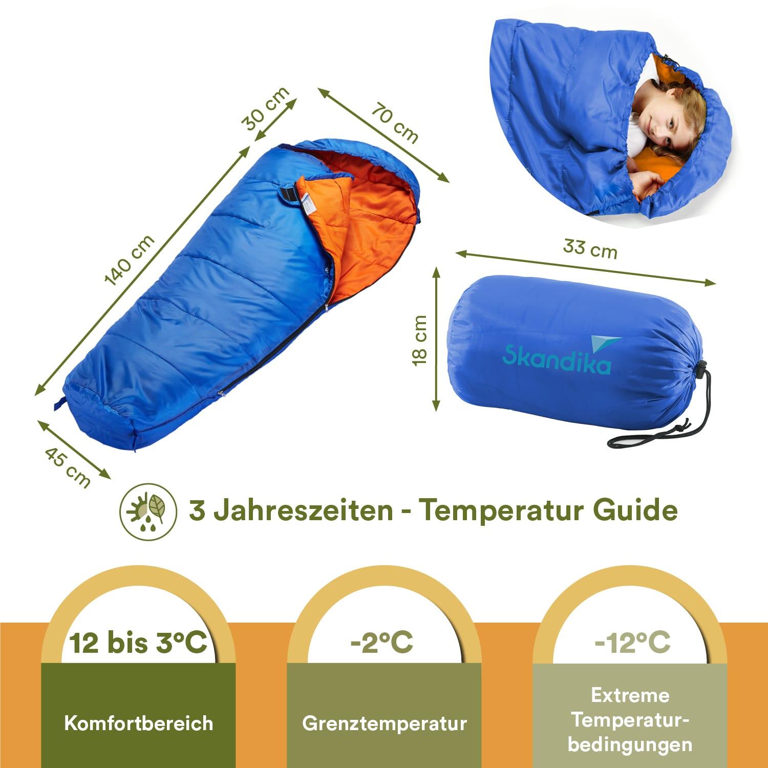 Sacco a pelo campeggio - Vegas Junior - Outdoor - per bambini - idrorepellente 6/7