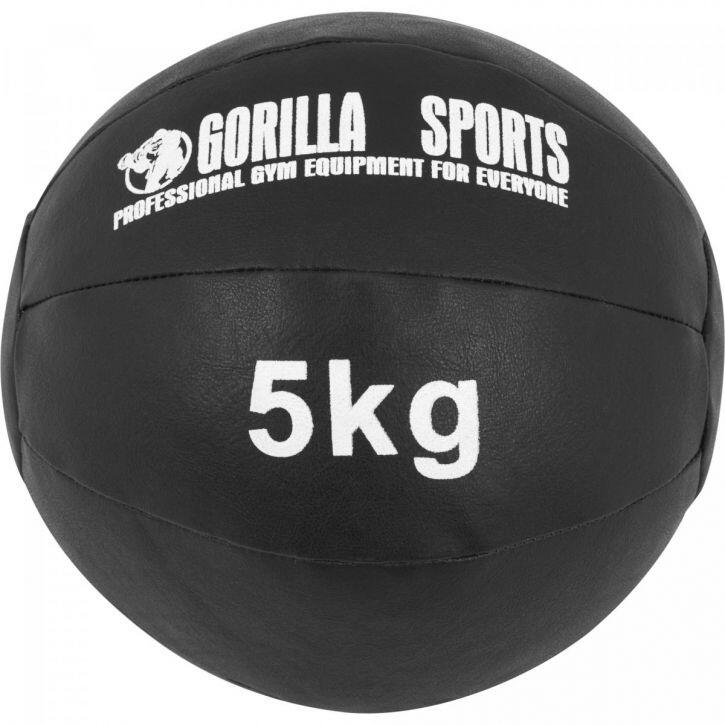 Medizinball aus Leder in Schwarz 1 - 10 kg 4/7