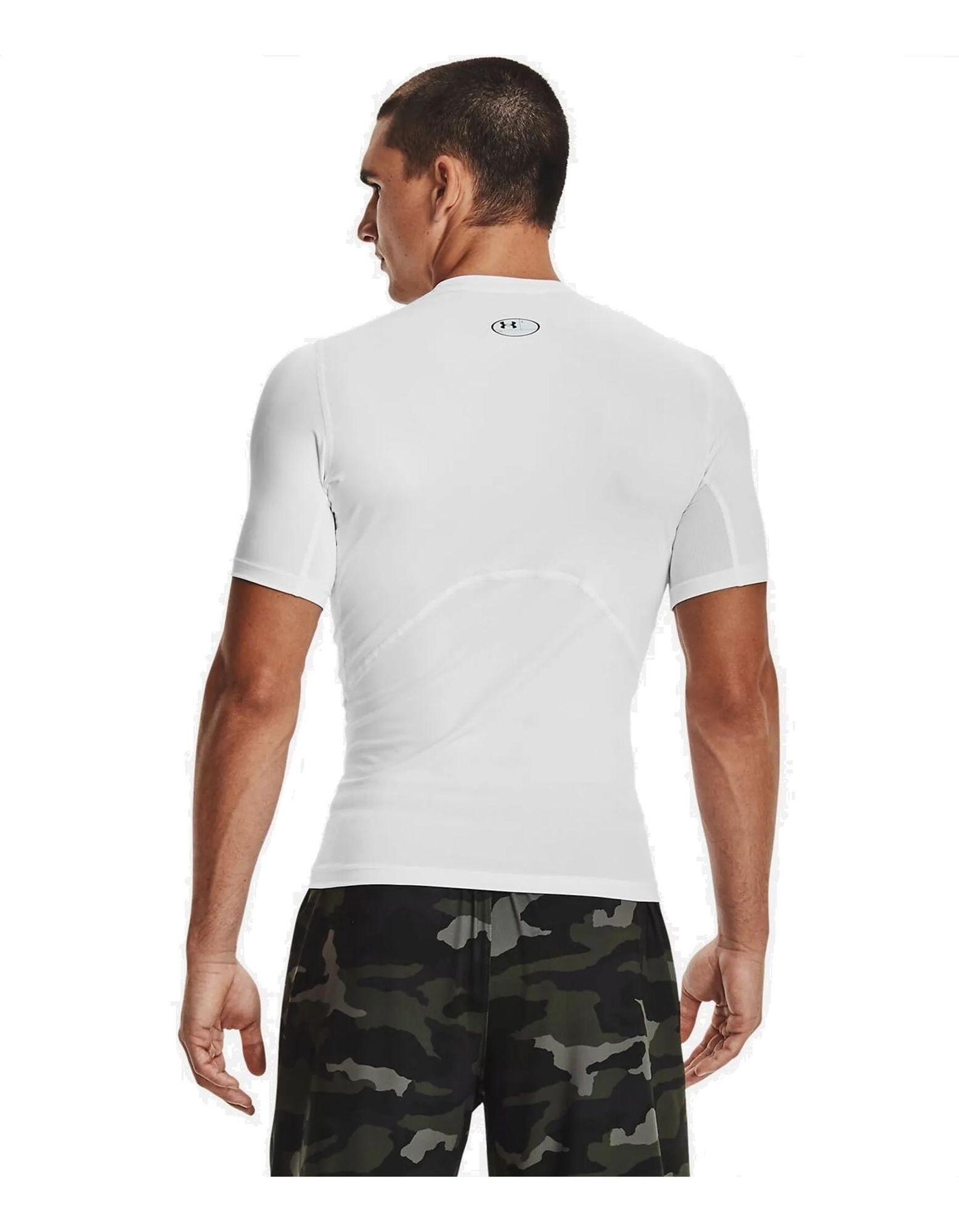 T-shirt de compression à manche courte Under Armour HeatGear Blanc pour homme 3/6