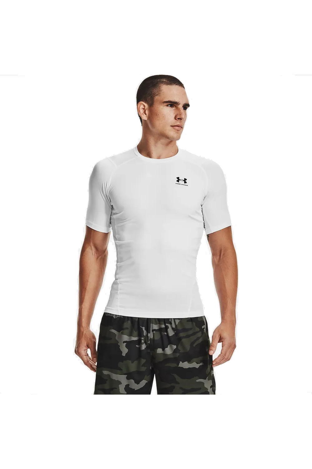 T-shirt de compression à manche courte Under Armour HeatGear Blanc pour homme 2/6