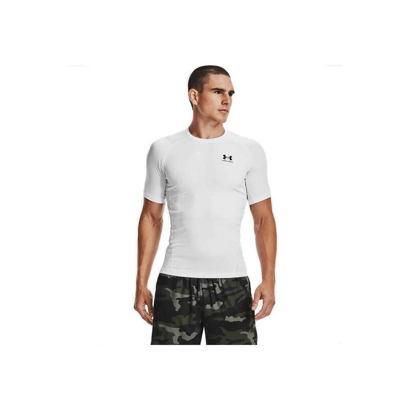 T-shirt de compression à manche courte Under Armour HeatGear Blanc pour homme