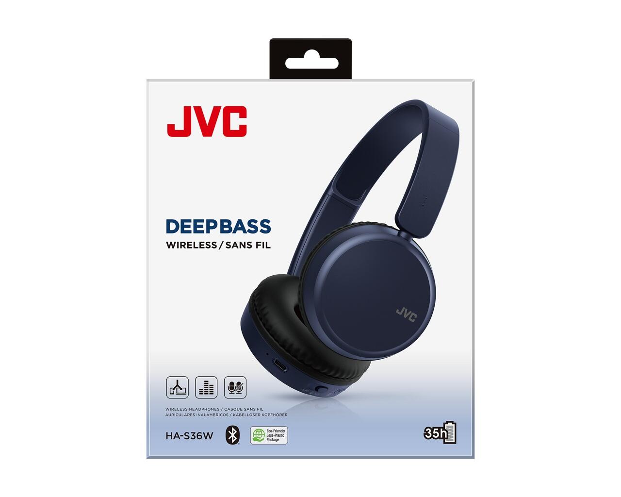 Deep Bass Wireless Bluetooth Headphones HAS36- Blue 3/6