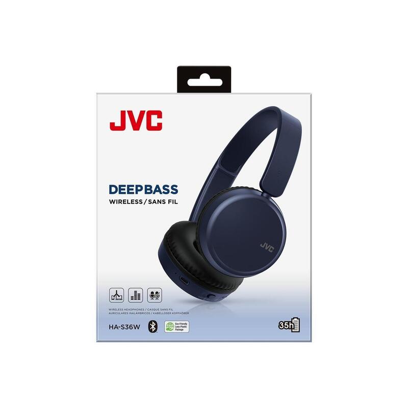 Casti audio On-Ear JVC HA-S36W-A-U, Bluetooth, Albastru