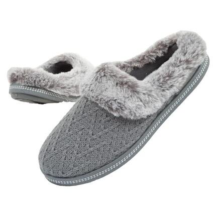 Chaussons pour femmes Skechers [167225/GRY] doublés