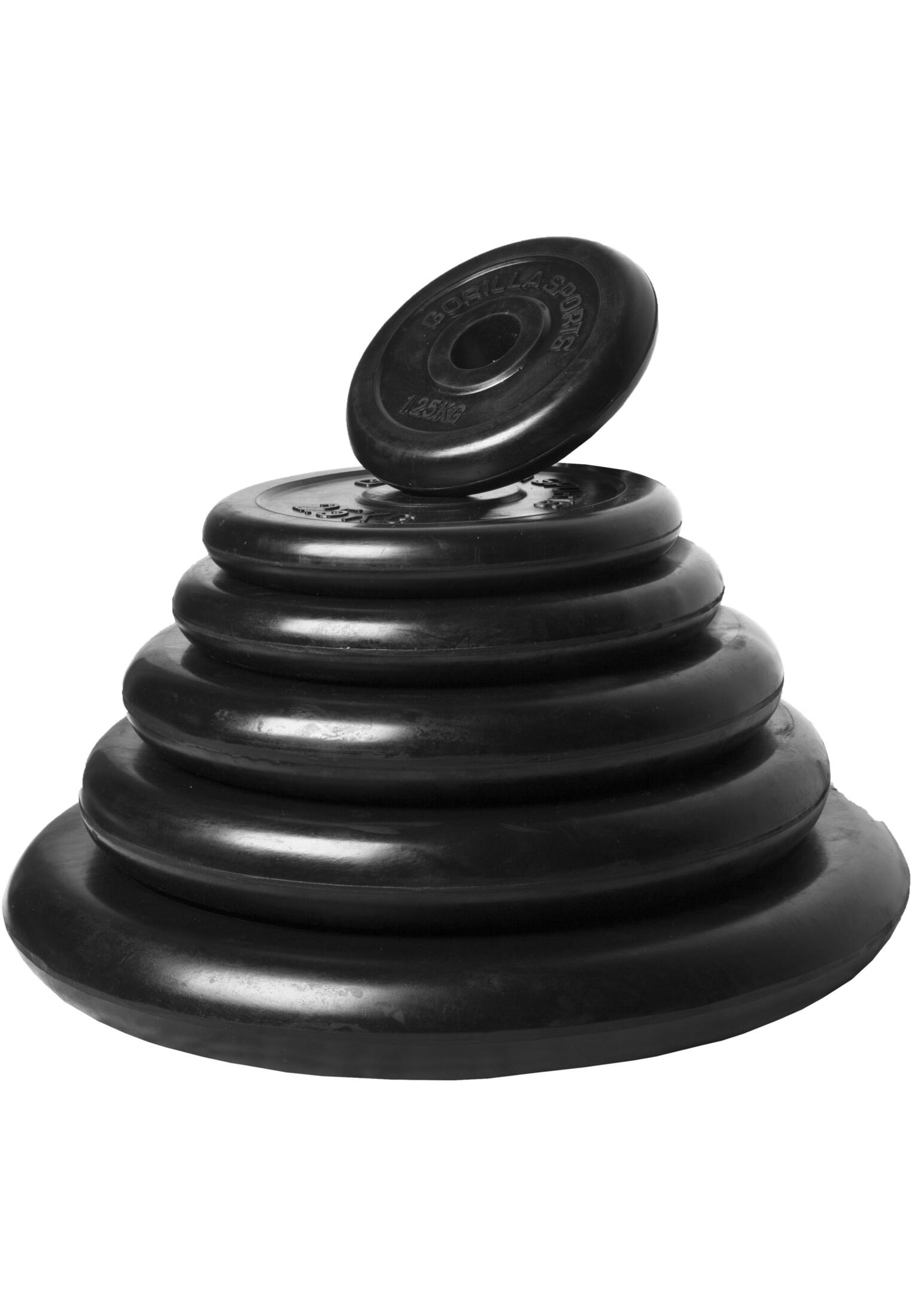 SET D'HALTÈRES COMPLET 105,5KG | DISQUES FONTE CAOUTCHOUC + BARRES | MUSCULATION 5/5