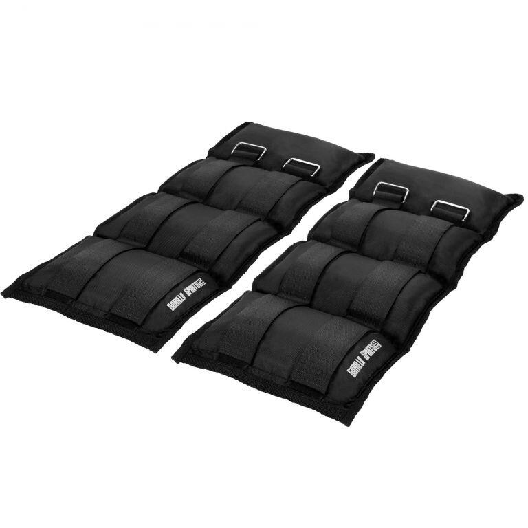 Gorilla Sports - Paire De Bandes Lestées | Fitness | Poids Au Choix De 1kg À 10kg - Haltères Reglable - Bleu|noir - 10 Kg - Decathlon