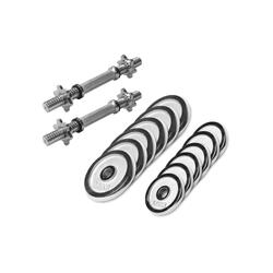 KIT HALTÈRES COURT DE 27.5 KG AVEC DISQUES CHROMÉS | MUSCULATION | 30MM/31MM