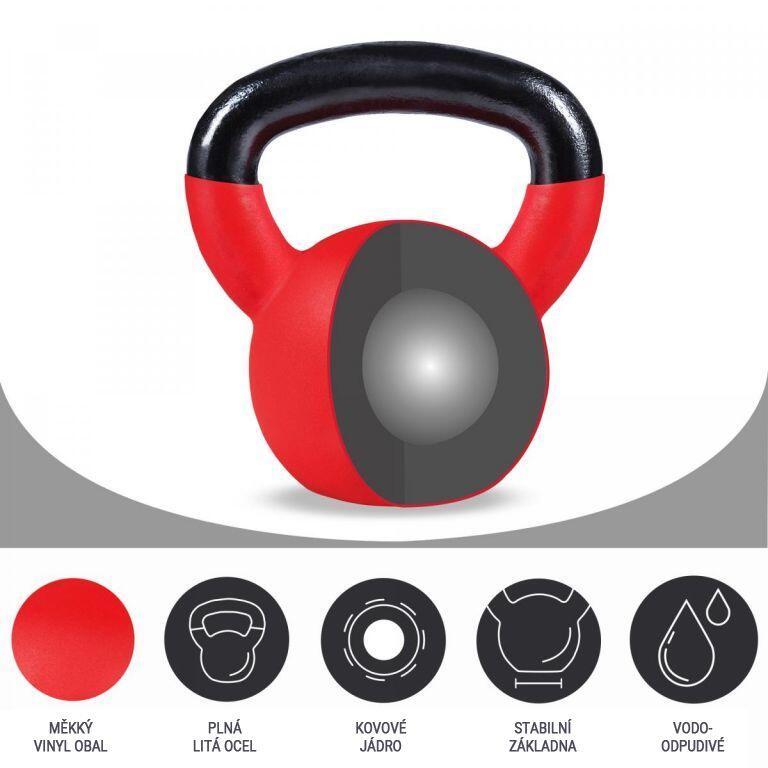 Kettlebell Gorilla Sports Hierro Fundido Negro/Rojo 2/7