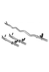 Set d'haltères : 2 haltères courts, 1 haltère Curl SZ et 6 fermetures à ressort