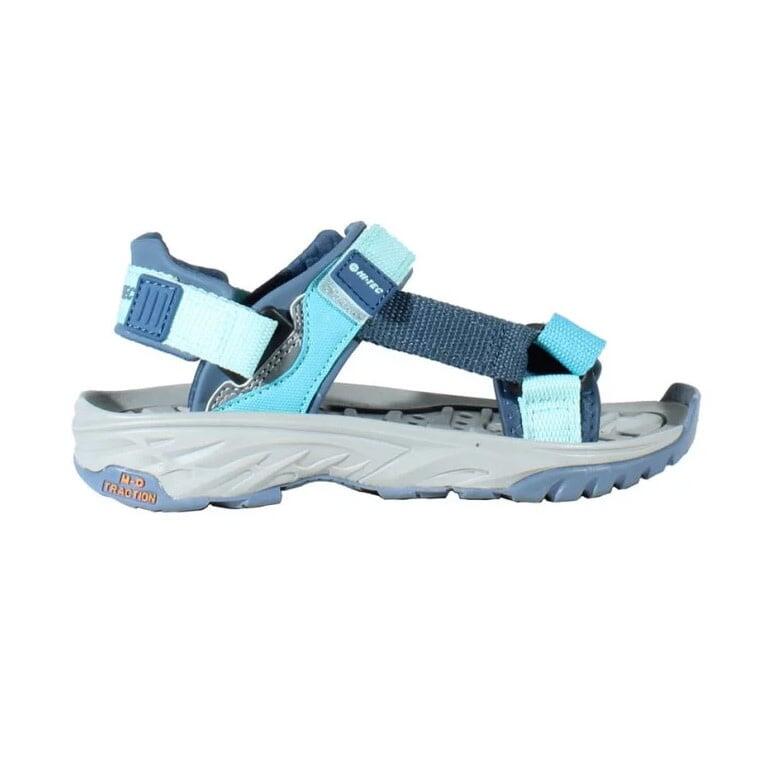 Hi-tec - Sandales Et Tongs Enfants, Unisexe - Hi-tec Ula Raft Junior - Flinstone - Sandales - Bleu|vert - 31 - Decathlon