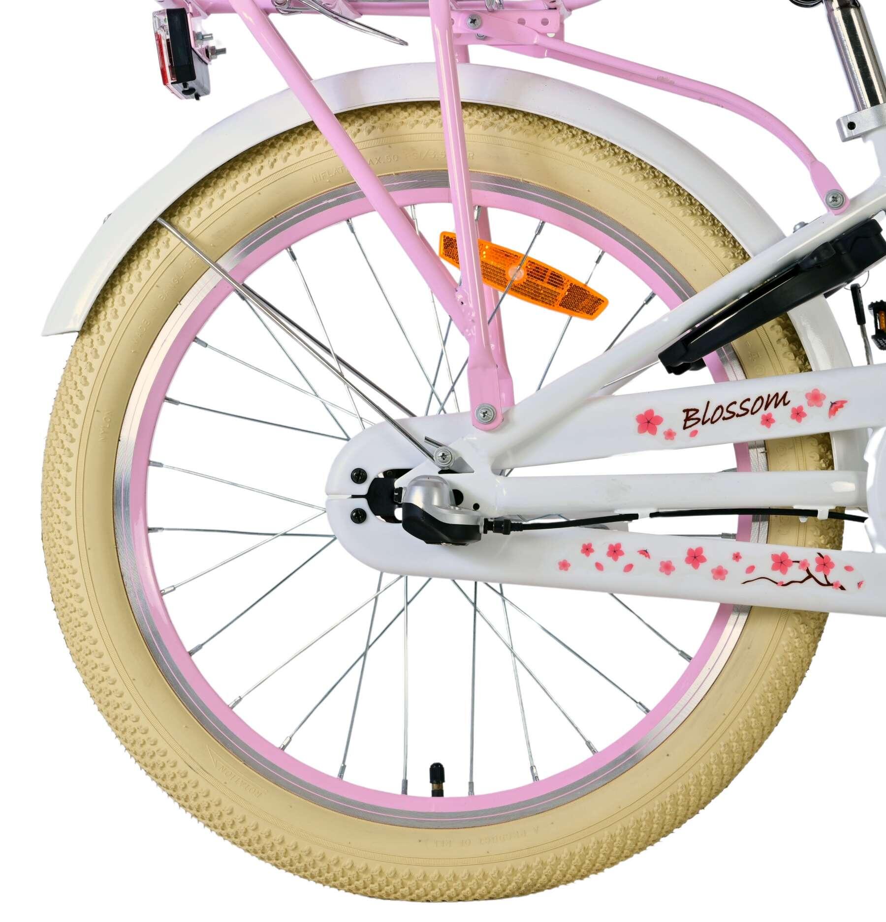 VOLARE BICYCLES Blossom 20-inch kinderfiets met 3 versnellingen, wit 2/7